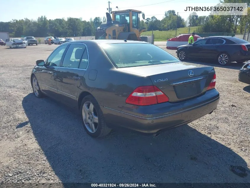 2006 Lexus Ls 430 430 VIN: JTHBN36F365037142 Lot: 40321924