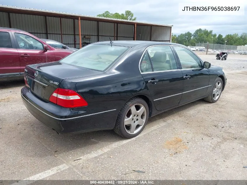 2006 Lexus Ls 430 VIN: JTHBN36F965038697 Lot: 40438452