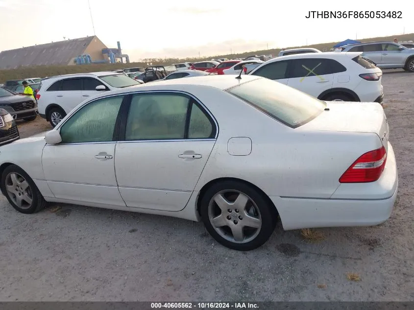 2006 Lexus Ls 430 VIN: JTHBN36F865053482 Lot: 40605562