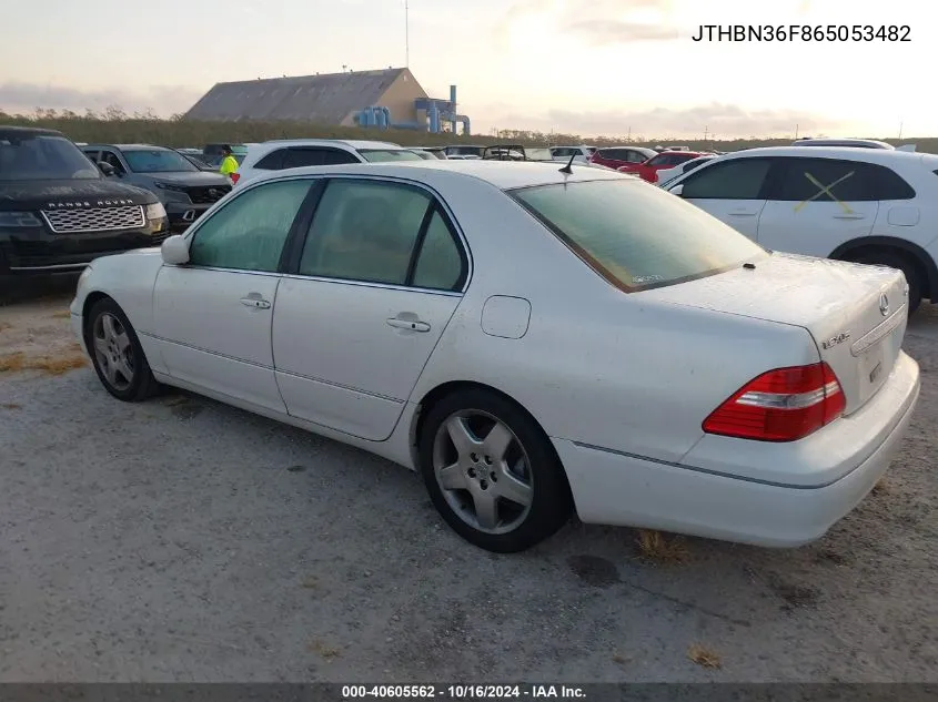 2006 Lexus Ls 430 VIN: JTHBN36F865053482 Lot: 40605562