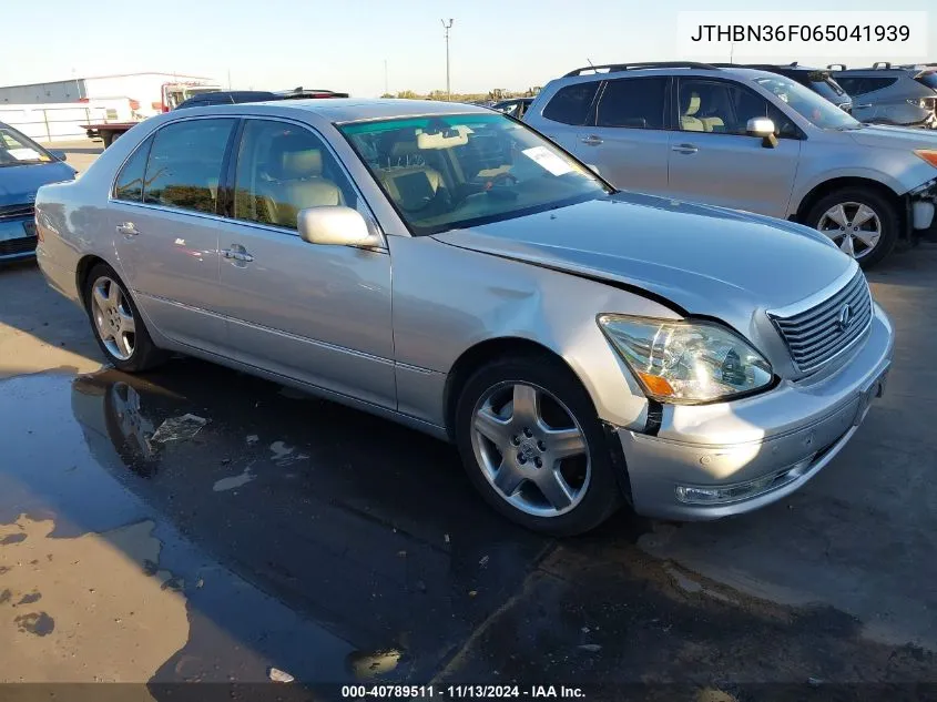 2006 Lexus Ls 430 VIN: JTHBN36F065041939 Lot: 40789511