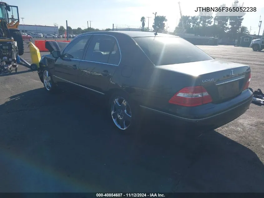 2006 Lexus Ls 430 VIN: JTHBN36F365052238 Lot: 40854607