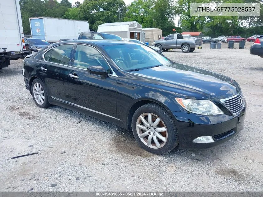 JTHBL46F775028537 2007 Lexus Ls 460