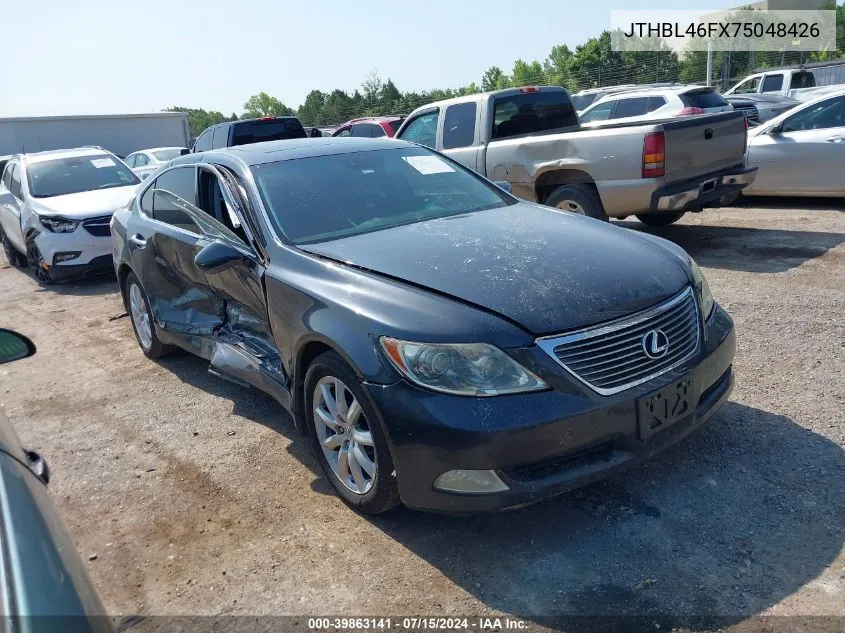 2007 Lexus Ls 460 VIN: JTHBL46FX75048426 Lot: 39863141