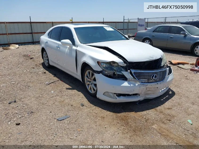 JTHBL46FX75050998 2007 Lexus Ls 460