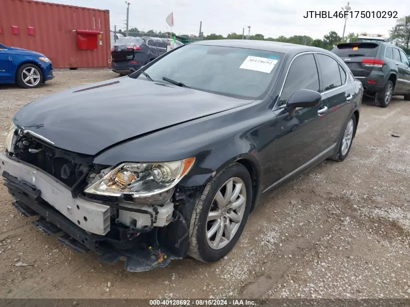 JTHBL46F175010292 2007 Lexus Ls 460