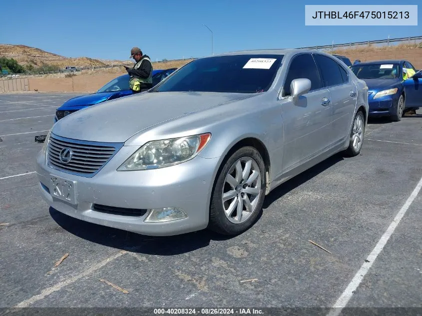 JTHBL46F475015213 2007 Lexus Ls 460