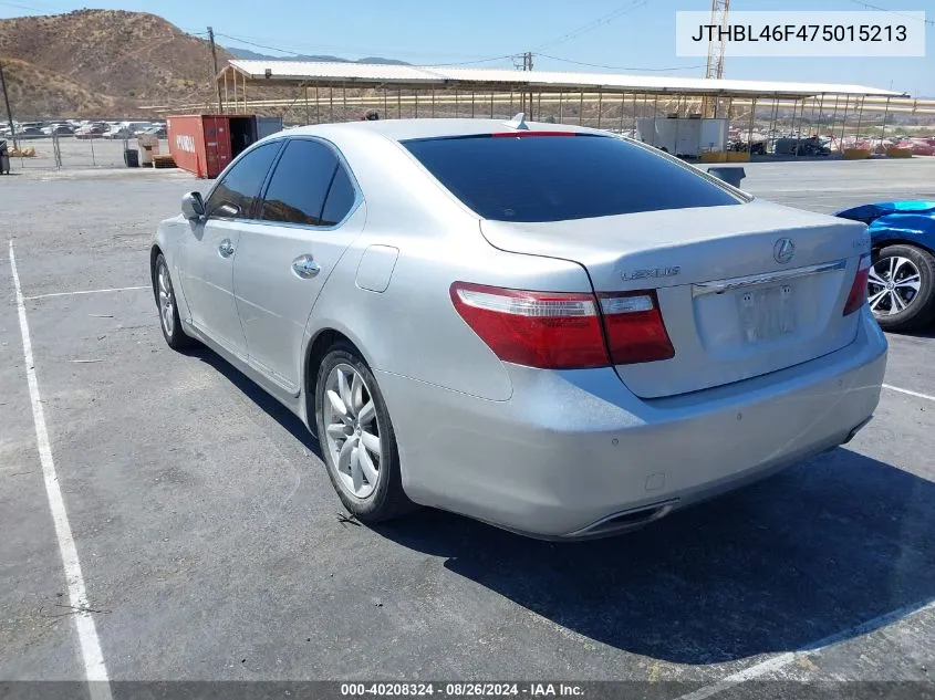 JTHBL46F475015213 2007 Lexus Ls 460