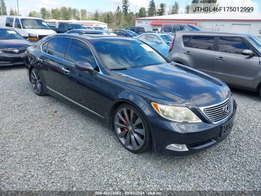 2007 Lexus Ls 460 L VIN: JTHGL46F175012999 Lot: 40223563