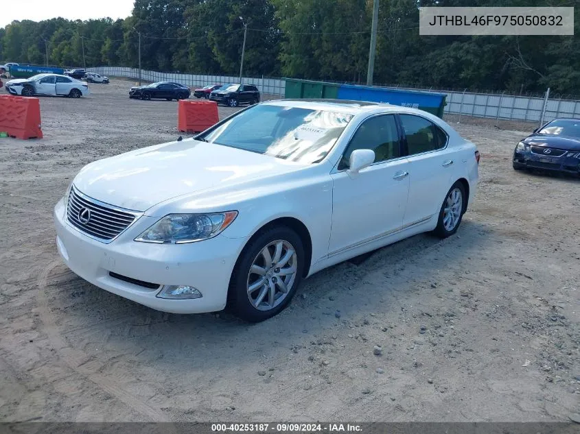 2007 Lexus Ls 460 VIN: JTHBL46F975050832 Lot: 40253187