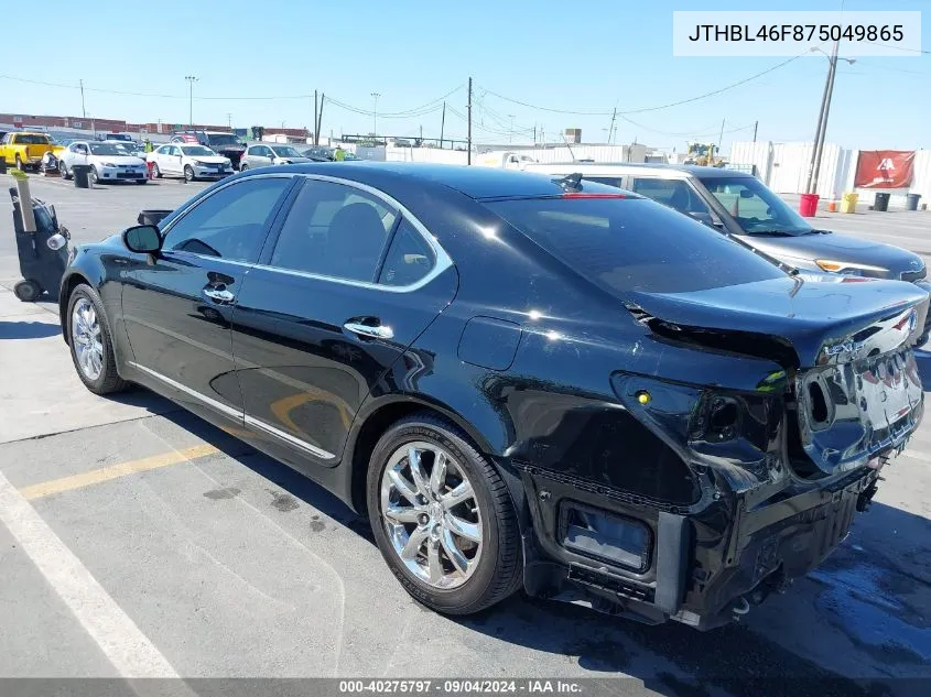 2007 Lexus Ls 460 VIN: JTHBL46F875049865 Lot: 40275797