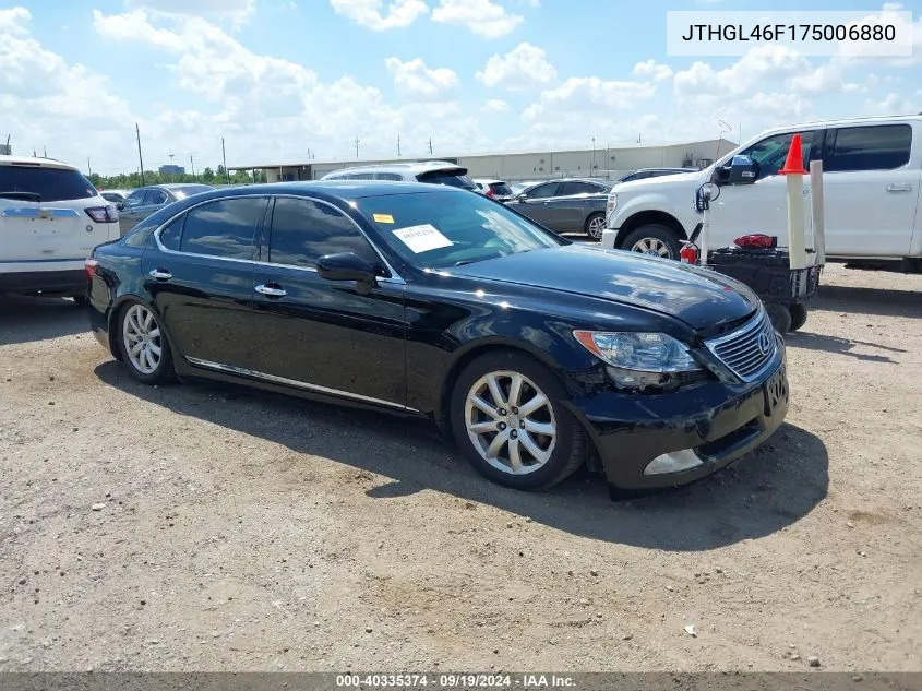 2007 Lexus Ls 460 L VIN: JTHGL46F175006880 Lot: 40335374