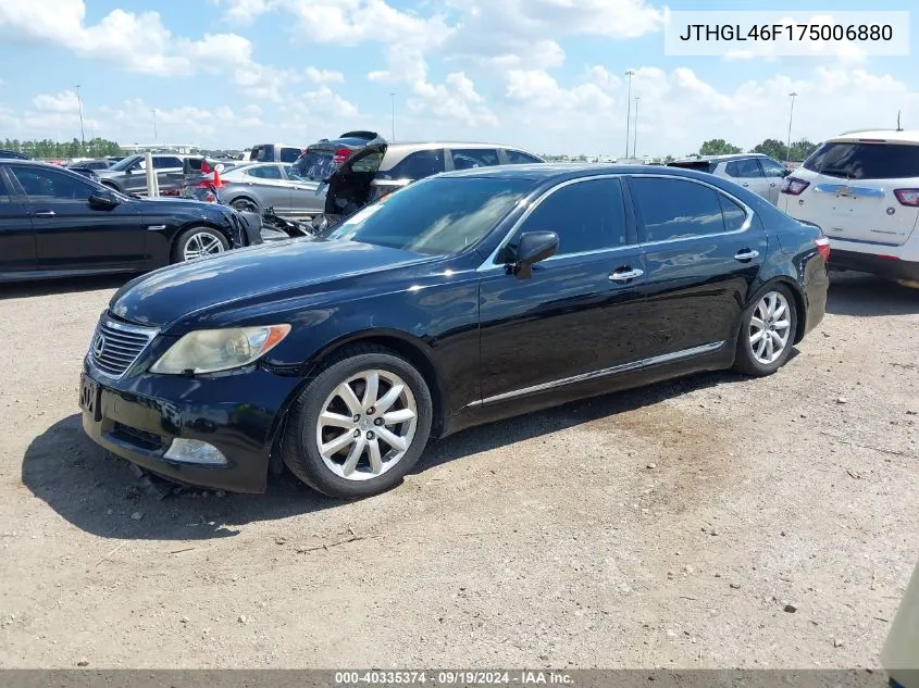 2007 Lexus Ls 460 L VIN: JTHGL46F175006880 Lot: 40335374