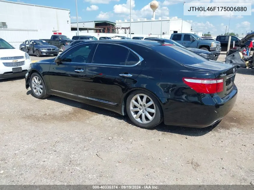 2007 Lexus Ls 460 L VIN: JTHGL46F175006880 Lot: 40335374