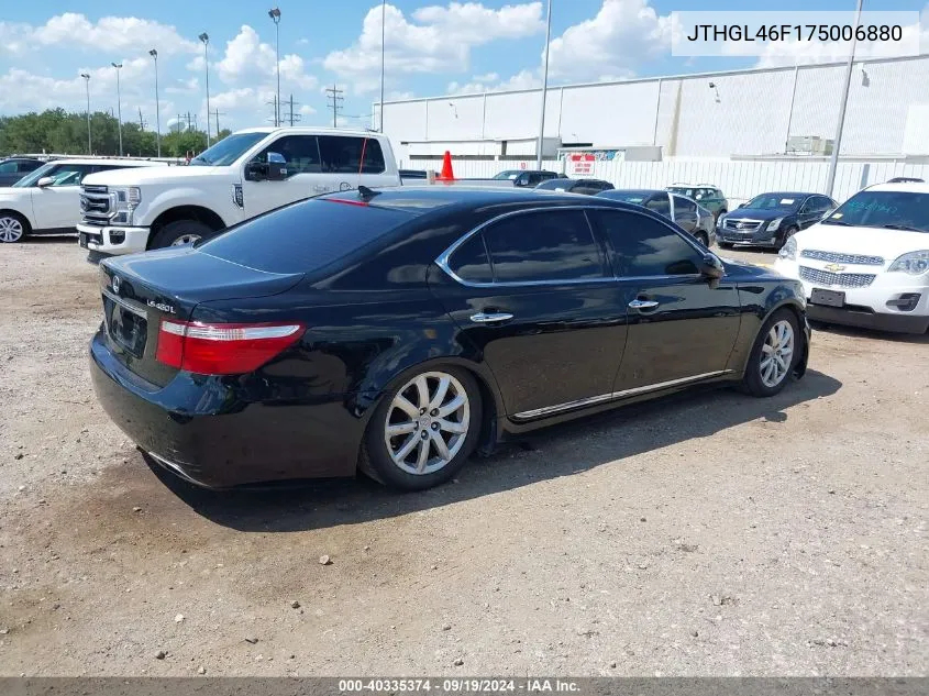 2007 Lexus Ls 460 L VIN: JTHGL46F175006880 Lot: 40335374