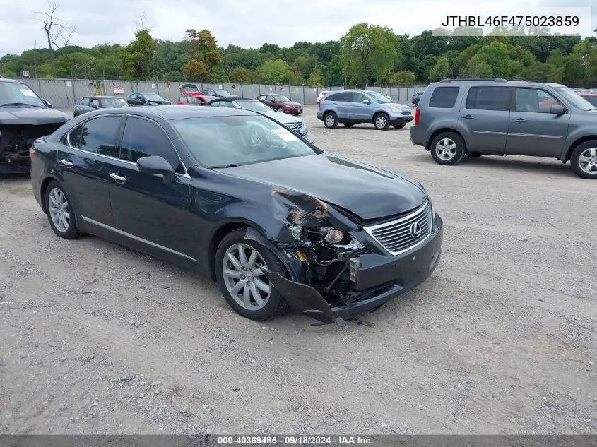 2007 Lexus Ls 460 VIN: JTHBL46F475023859 Lot: 40369485