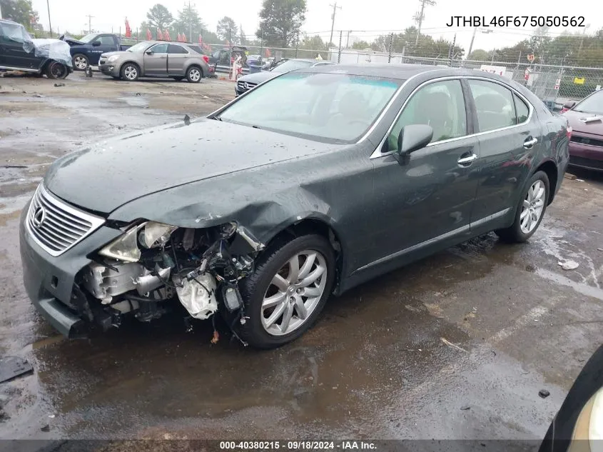 2007 Lexus Ls 460 VIN: JTHBL46F675050562 Lot: 40380215