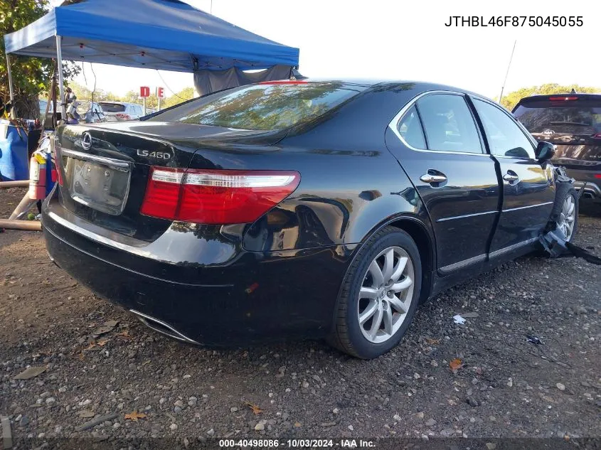 2007 Lexus Ls 460 VIN: JTHBL46F875045055 Lot: 40498086