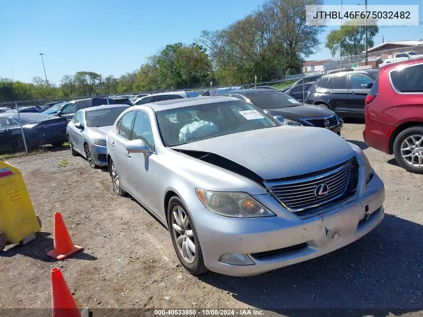 2007 Lexus Ls 460 VIN: JTHBL46F675032482 Lot: 40533850