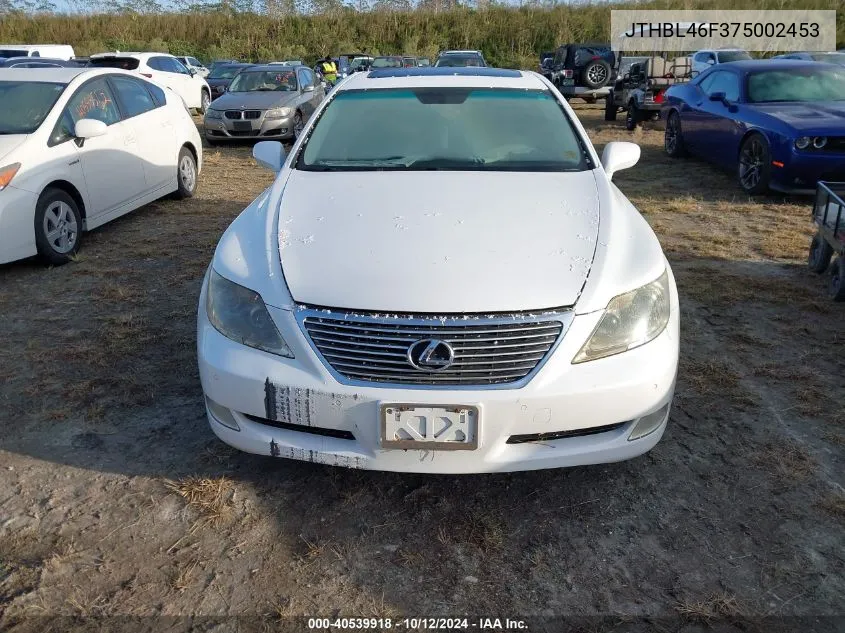 2007 Lexus Ls 460 VIN: JTHBL46F375002453 Lot: 40539918