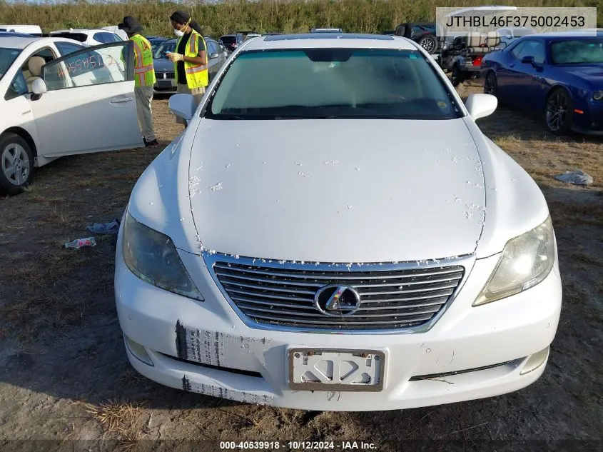 2007 Lexus Ls 460 VIN: JTHBL46F375002453 Lot: 40539918