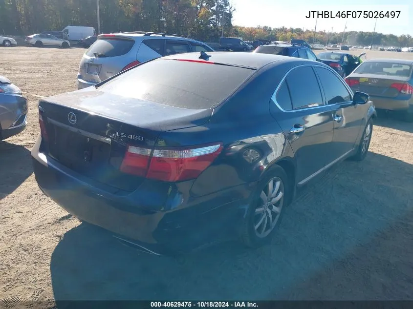 JTHBL46F075026497 2007 Lexus Ls 460