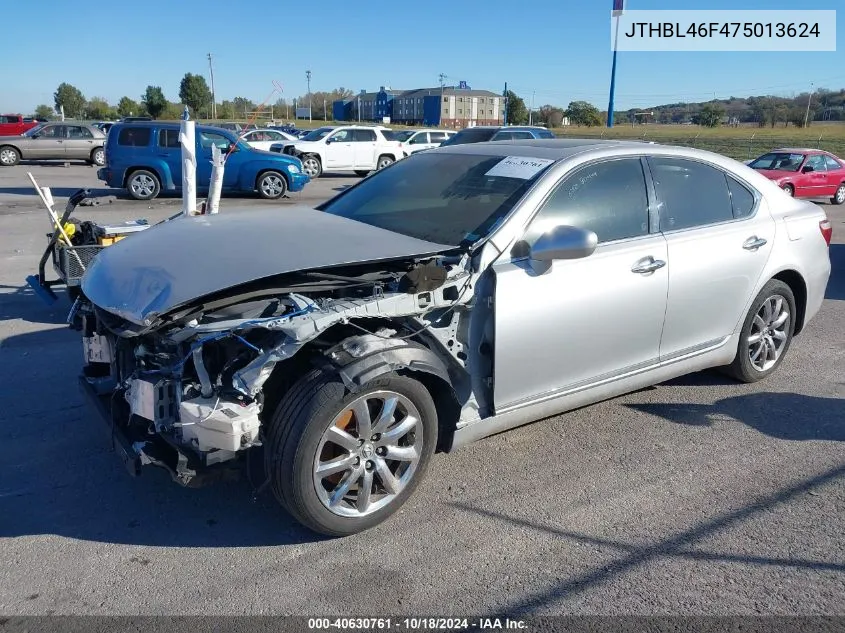 2007 Lexus Ls 460 VIN: JTHBL46F475013624 Lot: 40630761