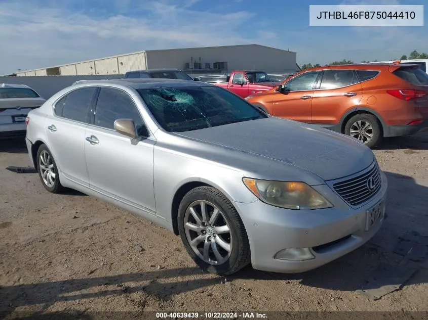 2007 Lexus Ls 460 VIN: JTHBL46F875044410 Lot: 40639439