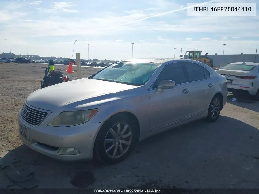 2007 Lexus Ls 460 VIN: JTHBL46F875044410 Lot: 40639439