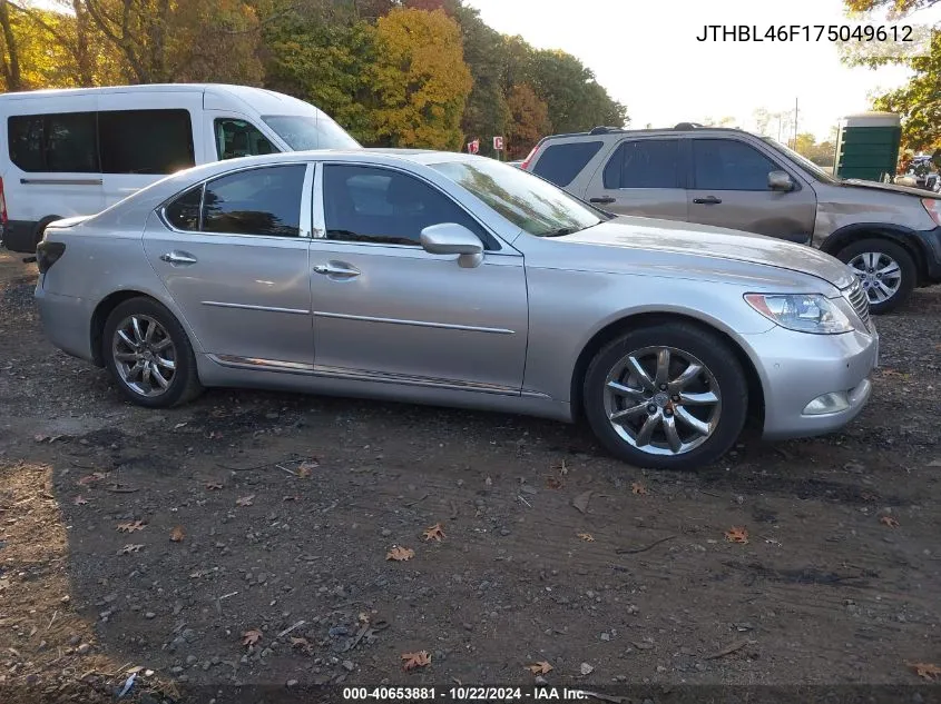 2007 Lexus Ls 460 VIN: JTHBL46F175049612 Lot: 40653881