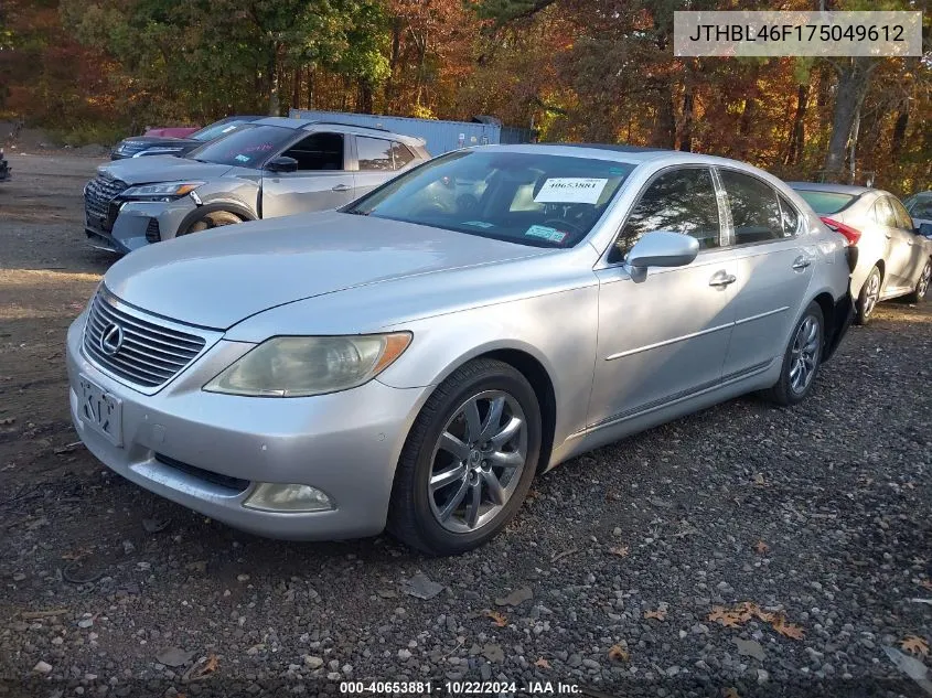 2007 Lexus Ls 460 VIN: JTHBL46F175049612 Lot: 40653881