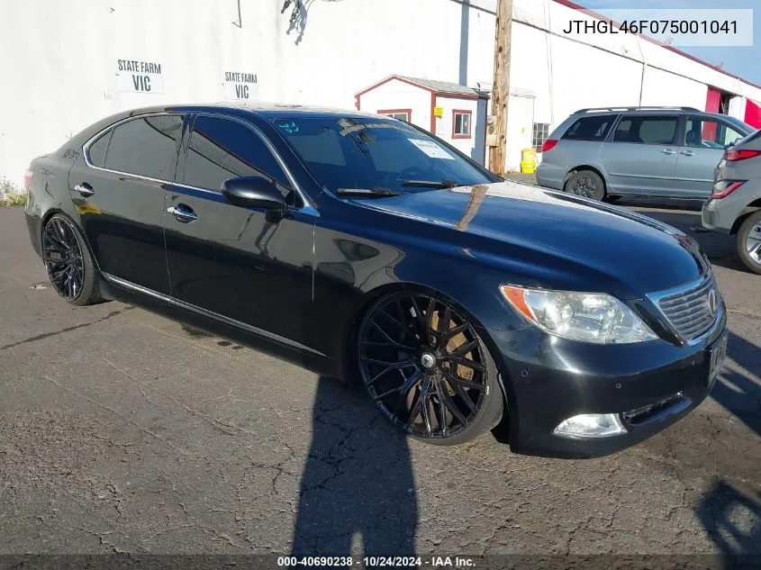 2007 Lexus Ls 460 L VIN: JTHGL46F075001041 Lot: 40690238