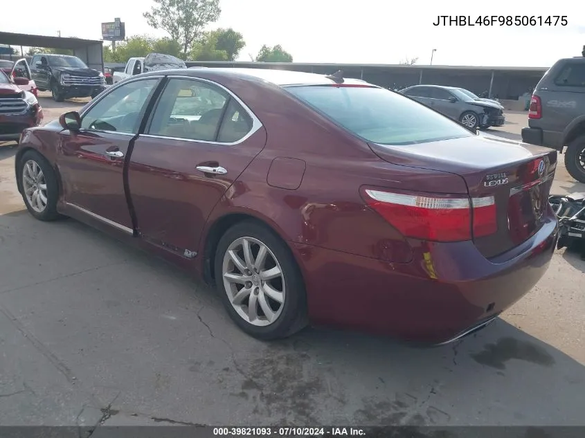 JTHBL46F985061475 2008 Lexus Ls 460