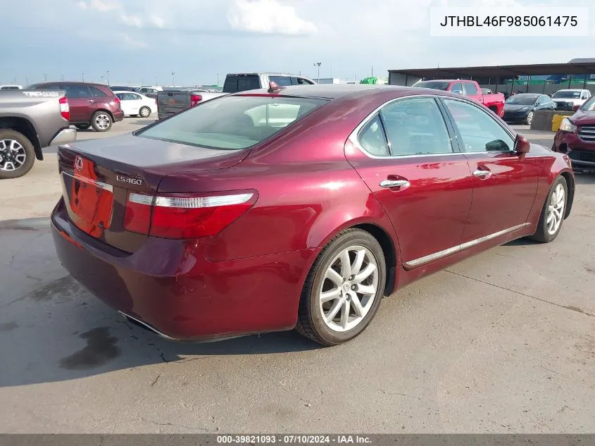 JTHBL46F985061475 2008 Lexus Ls 460