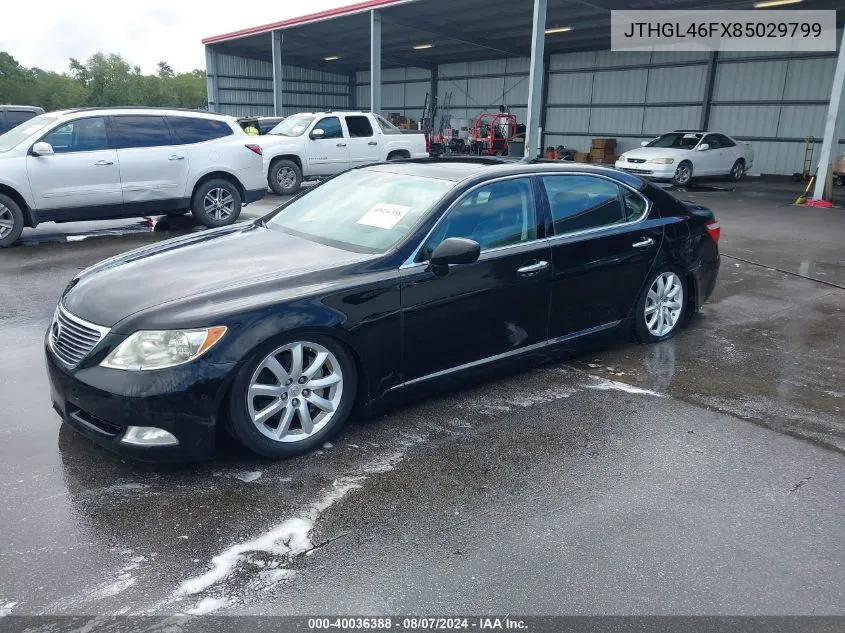 2008 Lexus Ls 460 L VIN: JTHGL46FX85029799 Lot: 40036388