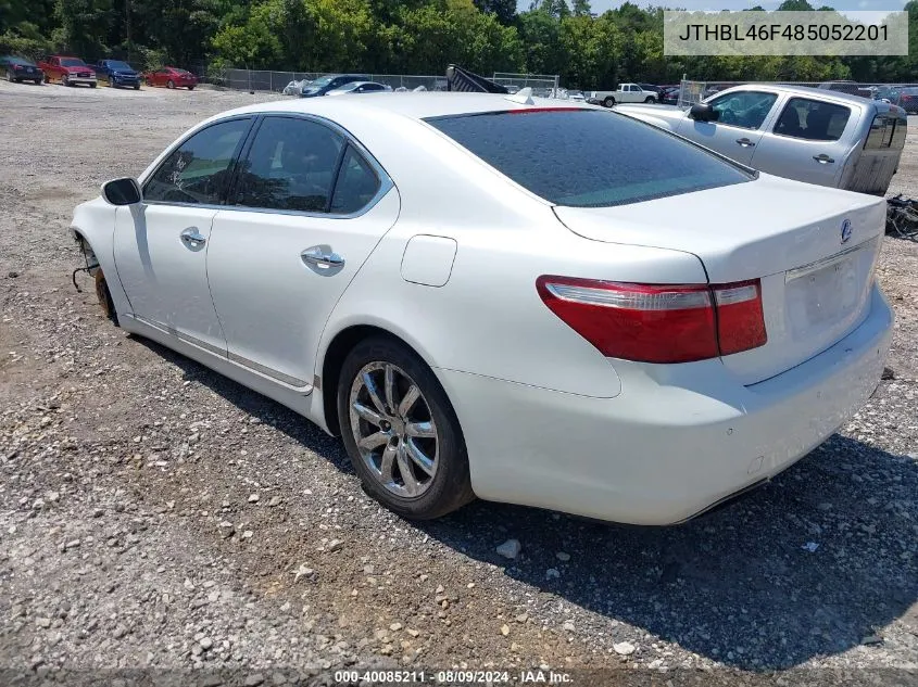 2008 Lexus Ls 460 VIN: JTHBL46F485052201 Lot: 40085211