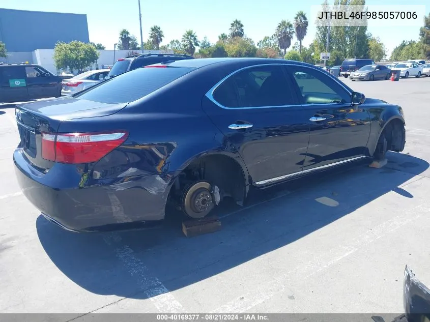 2008 Lexus Ls 460 VIN: JTHBL46F985057006 Lot: 40169377