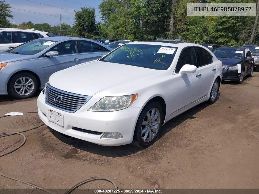 2008 Lexus Ls 460 VIN: JTHBL46F985078972 Lot: 40207225