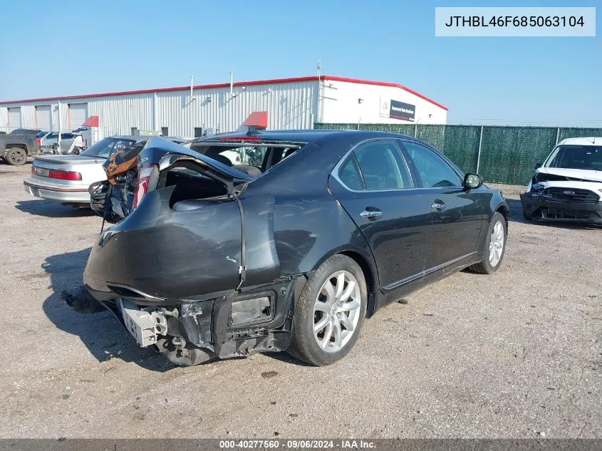 2008 Lexus Ls 460 VIN: JTHBL46F685063104 Lot: 40277560