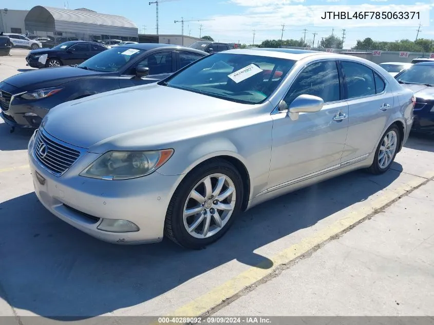 2008 Lexus Ls 460 VIN: JTHBL46F785063371 Lot: 40289092