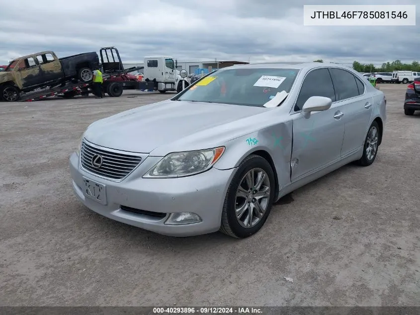 2008 Lexus Ls 460 VIN: JTHBL46F785081546 Lot: 40293896