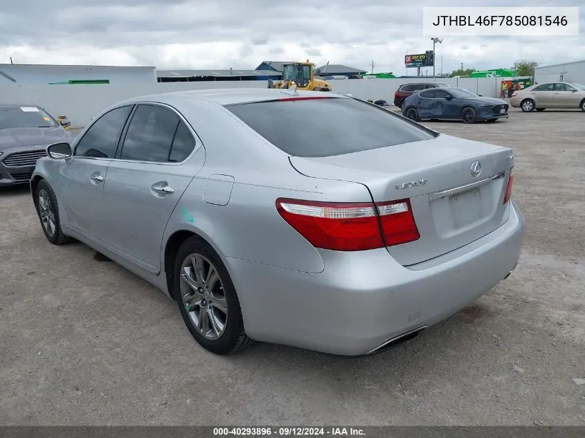 2008 Lexus Ls 460 VIN: JTHBL46F785081546 Lot: 40293896