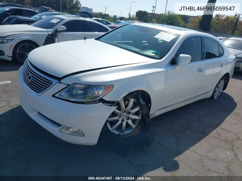 2008 Lexus Ls 460 VIN: JTHBL46F985059547 Lot: 40347407