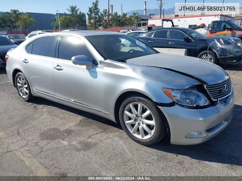 2008 Lexus Ls 460 L VIN: JTHGL46F585021755 Lot: 40416042