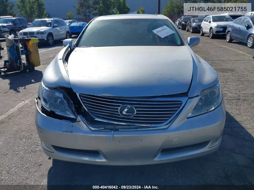 2008 Lexus Ls 460 L VIN: JTHGL46F585021755 Lot: 40416042