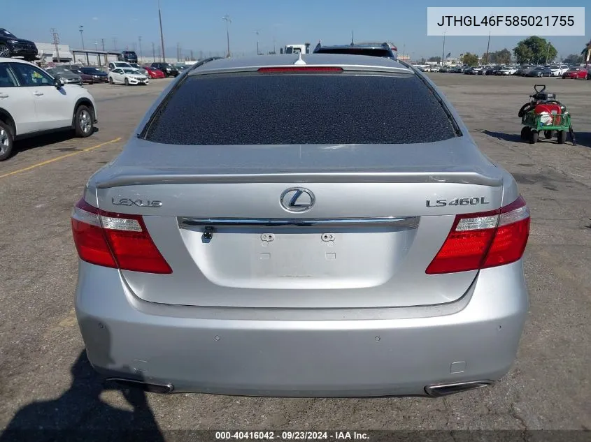 JTHGL46F585021755 2008 Lexus Ls 460 L