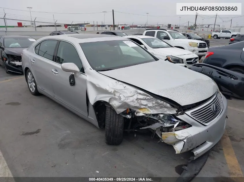 2008 Lexus Ls 600H VIN: JTHDU46F085003860 Lot: 40435349