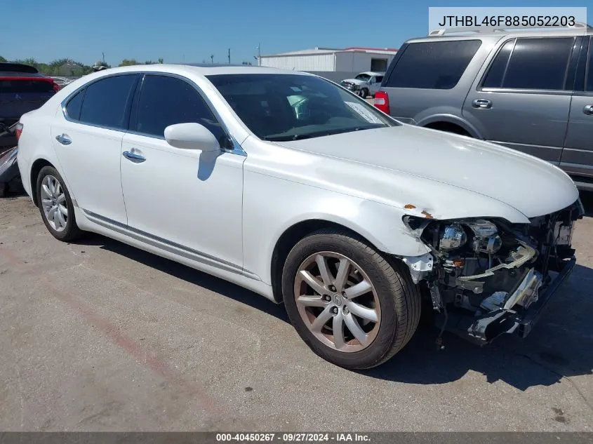 2008 Lexus Ls 460 VIN: JTHBL46F885052203 Lot: 40450267