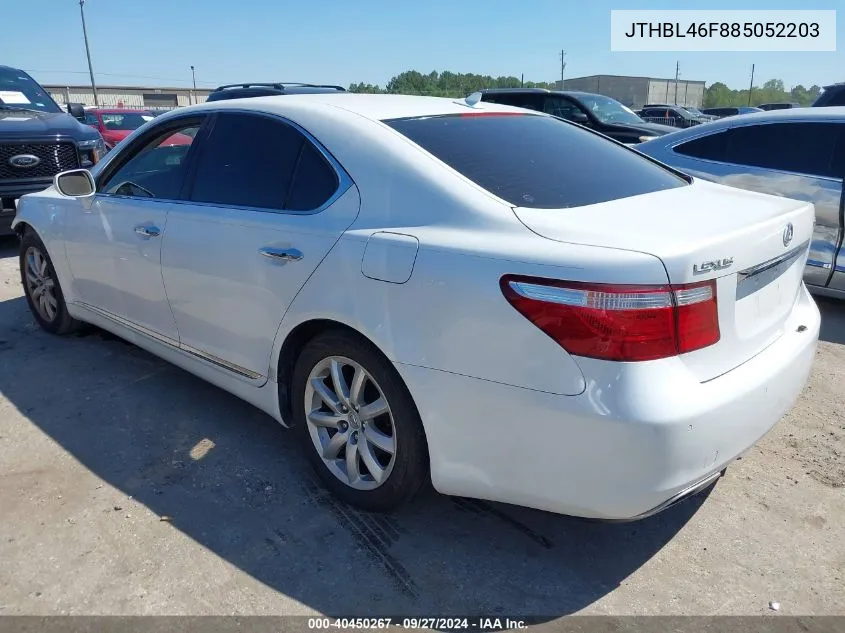 2008 Lexus Ls 460 VIN: JTHBL46F885052203 Lot: 40450267