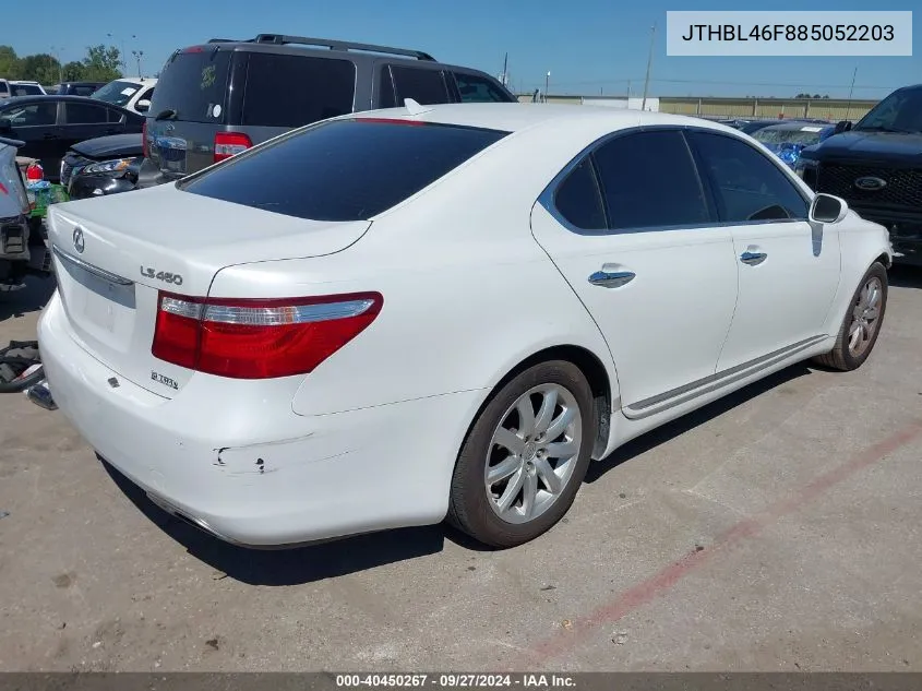 2008 Lexus Ls 460 VIN: JTHBL46F885052203 Lot: 40450267